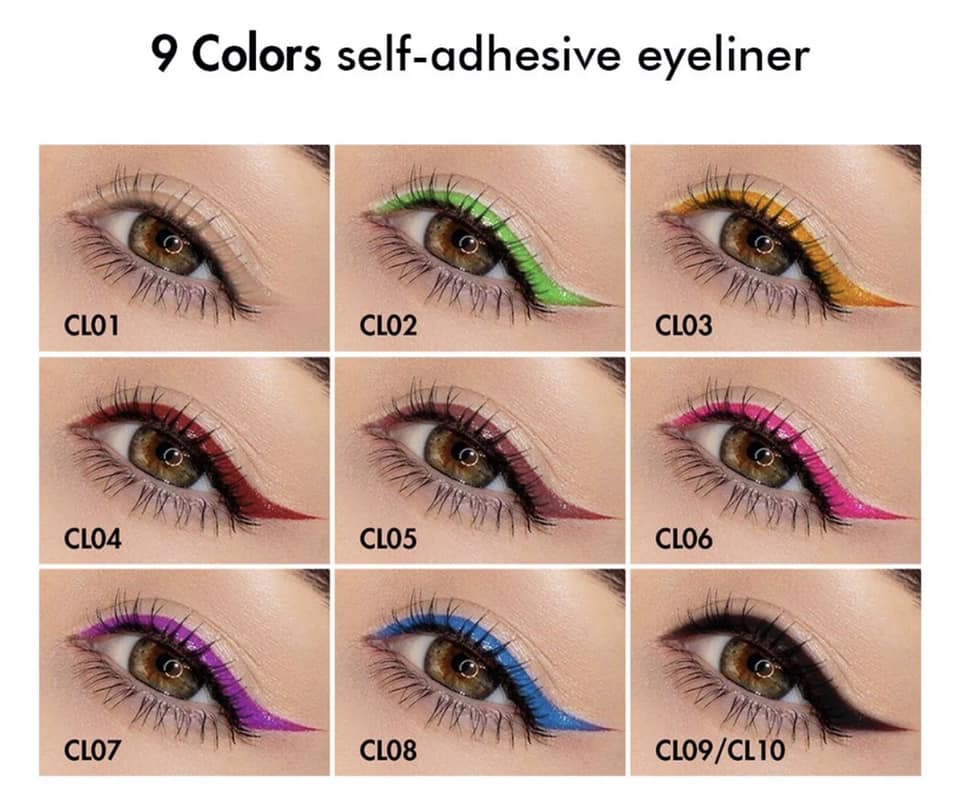 9-Colors Self-Adhesive Eyeliners